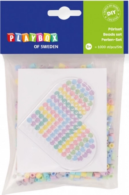 Playbox Kleine set met strijkkralen Hart 1000 stuks