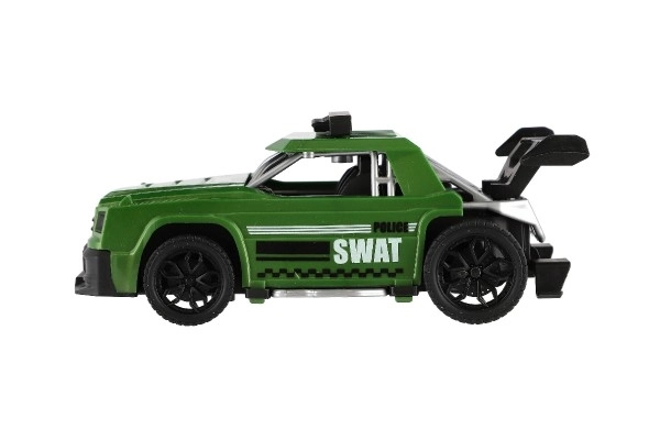 Plastic raceauto met vliegwiel - 16 cm