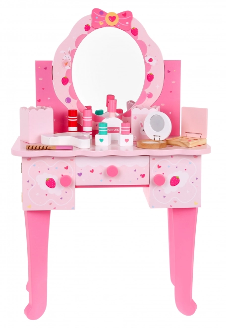 Houten kaptafel met krukje voor meisjes Home Beauty Salon Make-up + accessoires