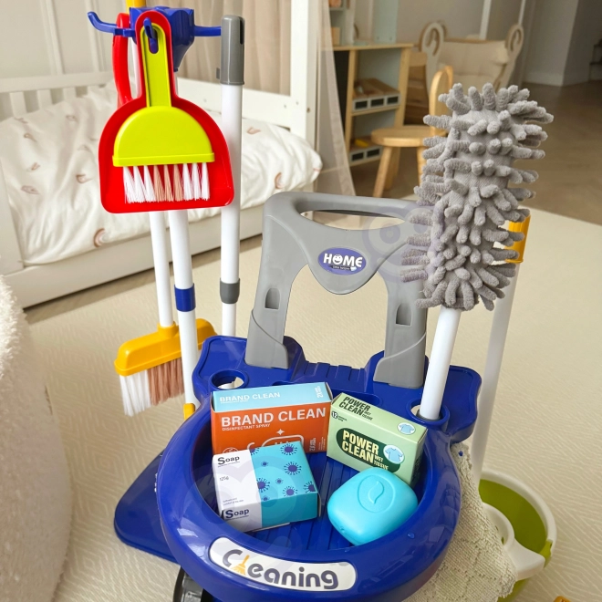 Schoonmaak Trolley XXL 3in1 voor kinderen 29 st Blauw