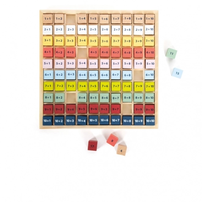 Houten educatieve optelrek