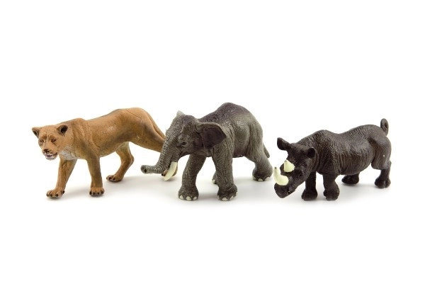 Safari dieren ZOO plastic 10cm mix van soorten - 1 st