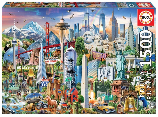 EDUCA Puzzel Deelex Noord-Amerika 1500 stukjes