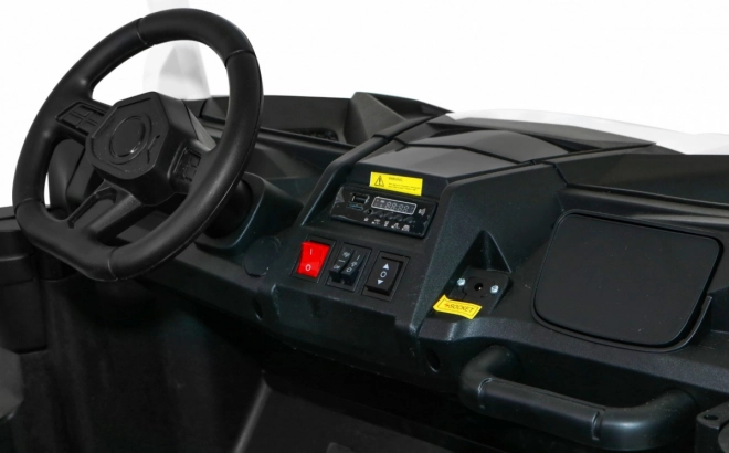 Buggy ATV Racing pro 2 kinderen + 4x4 aandrijving + afstandsbediening + langzame start + MP3 LED – Wit