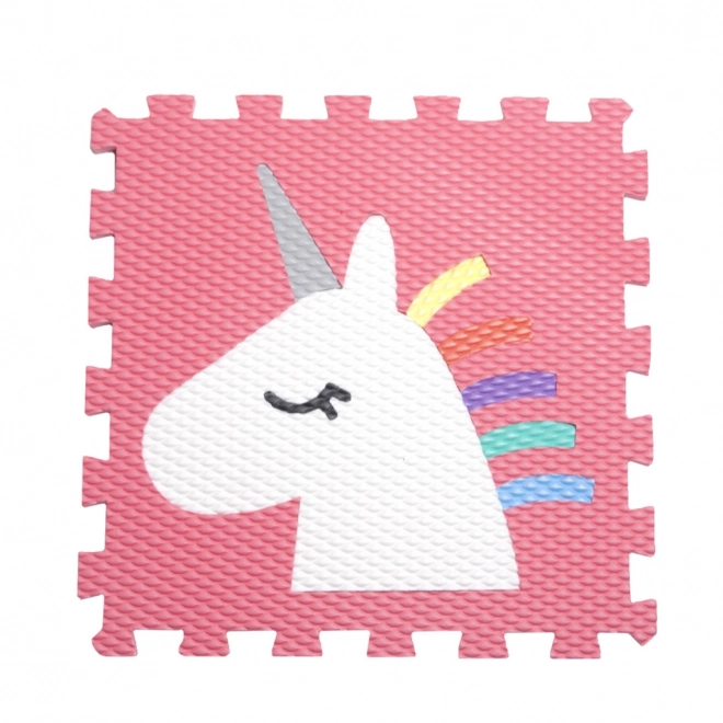 Minideckvloer Eenhoorn - roze met witte eenhoorn