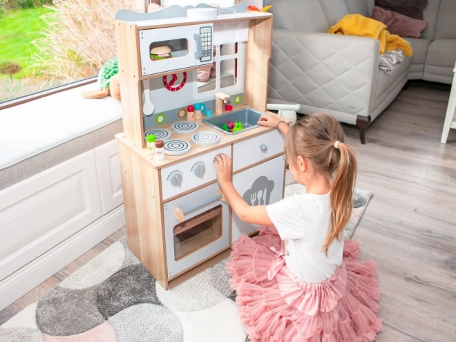 Houten kinderkeuken met accessoires Ecotoys