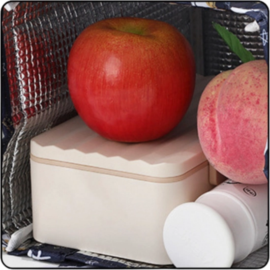 Thermo-geïsoleerde lunchtas met katmotief blauw 23 cm