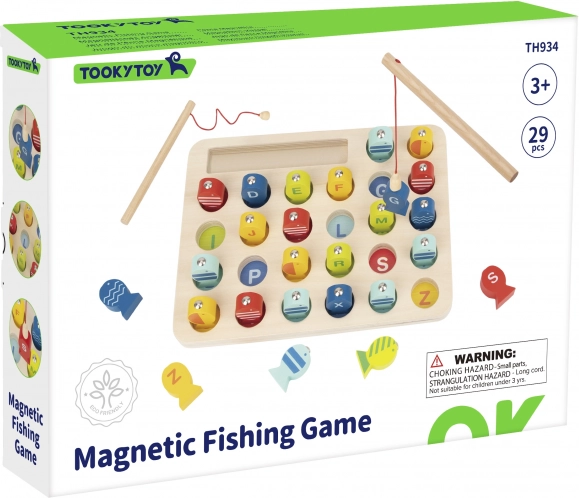 Houten visspel Leren letters Tooky Toy