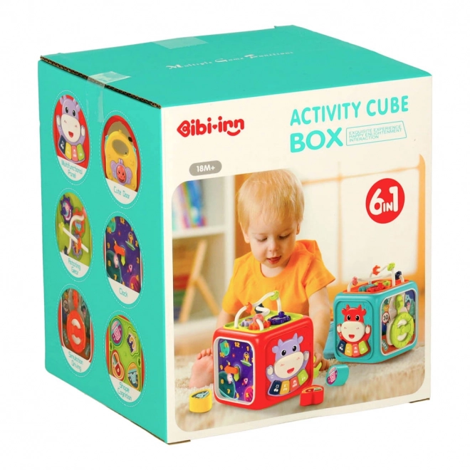 Interactieve educatieve kubus 6-in-1 Bibi-inn roze