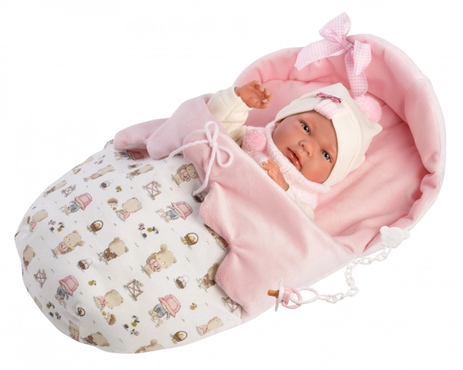 Llorens 73884 NEW BORN MEISJE - realistische babypop met een volledig vinyllichaam - 40 cm