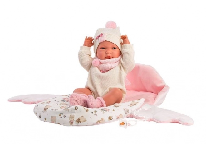 Llorens 73884 NEW BORN MEISJE - realistische babypop met een volledig vinyllichaam - 40 cm
