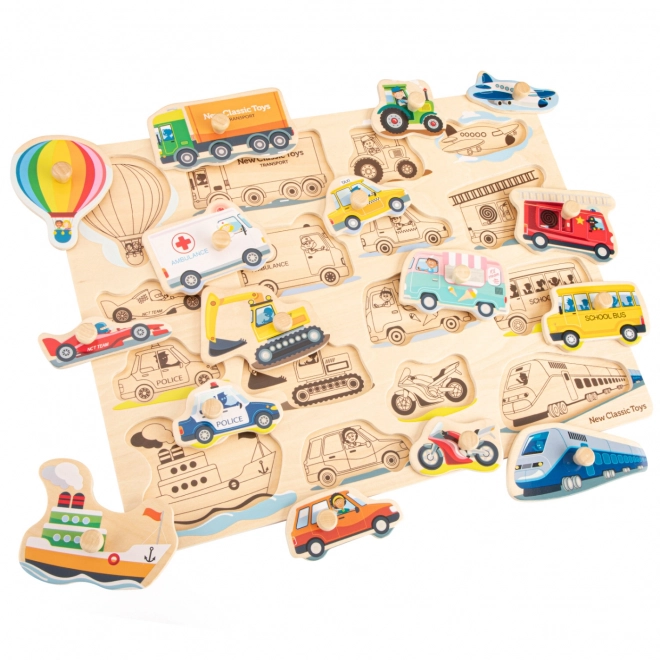 Houten Inlegpuzzel Vervoermiddelen