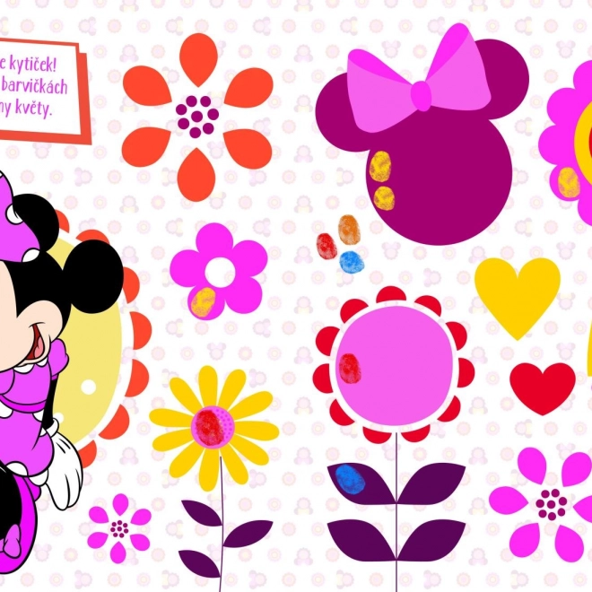 Kleurboek Vingerafdrukken MINNIE met vingerverf 23 × 30 cm