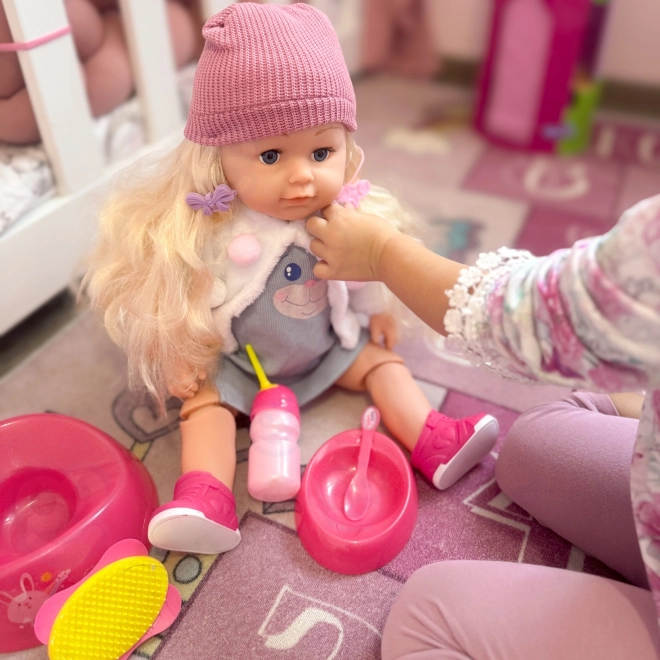 Interactieve pop Zosia met muts 43 cm met accessoires