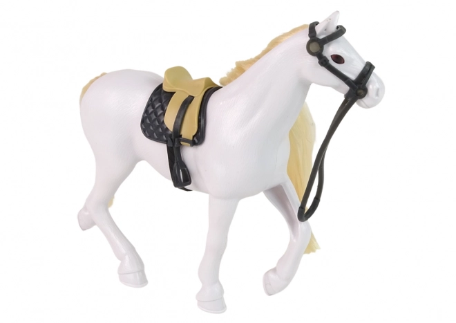 Paardenfiguur met kamhaar en accessoires