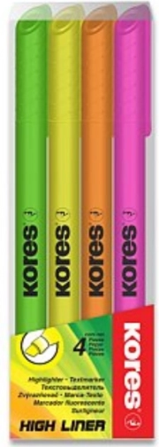 Kores Highlighter High Liner Set 4 stuks