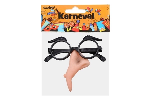 Carnavalsset heks – plastic neus en bril