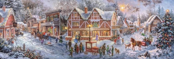 Clementoni panoramapuzzel Kerstcollectie Voorbereiding voor Kerstmis 1000 stukjes