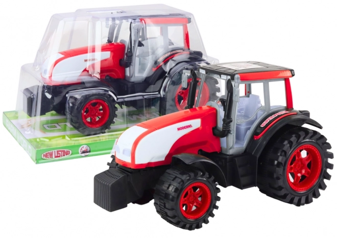Grote landbouwtractor met aandrijving Rood