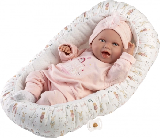 Llorens realistische baby pop met geluiden en zacht stoffen lichaam 42 cm
