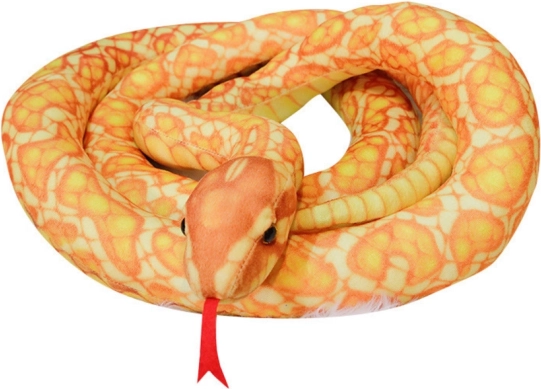 Pluchen Slang Goud 110 cm