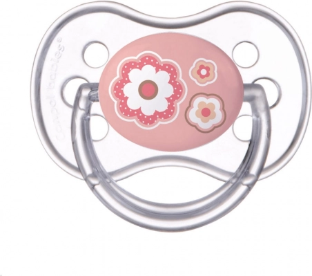 Canpol babies fopspeen 0–6 m siliconen symmetrisch Newborn Baby – Roze