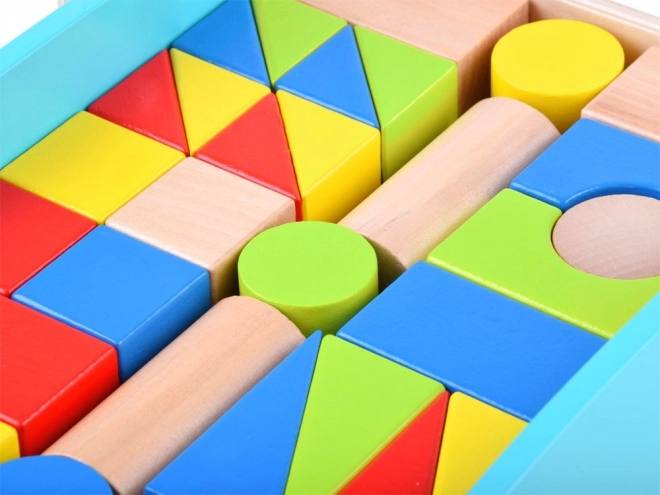 Houten loopwagen met blokken voor kinderen