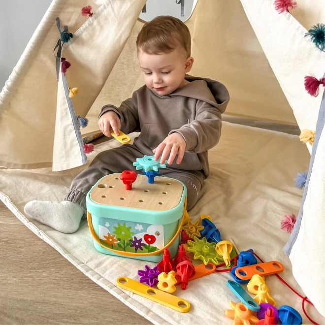 Woopie Green Constructie Box Motorisch Montessori 12v1