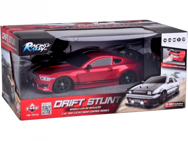 Leuke op afstand bestuurbare auto met driftrook en LED-verlichting
