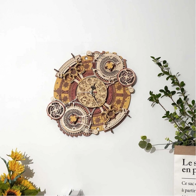 RoboTime 3D houten mechanische puzzel Klok met kalender