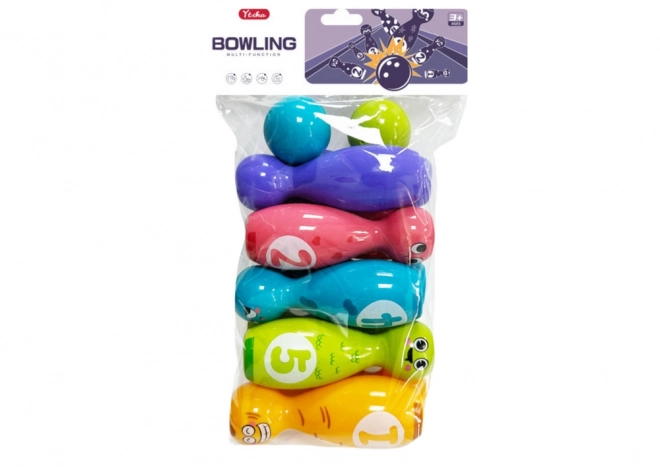 Set kegels met vrolijke gezichten