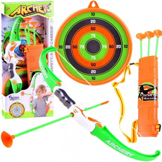 Kinderboogschietset met zuignaspijlen en doelwit