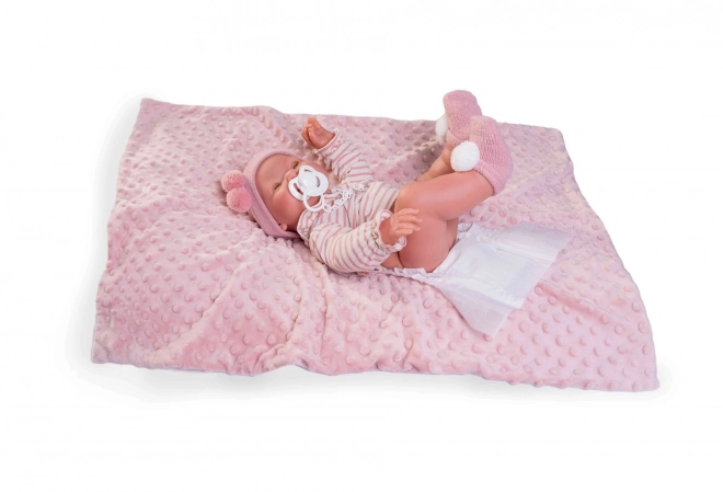 Antonio Juan 50160 Mia Knipperend en Plassend Realistisch Baby met Volledig Vinyl Lichaam - 42 cm