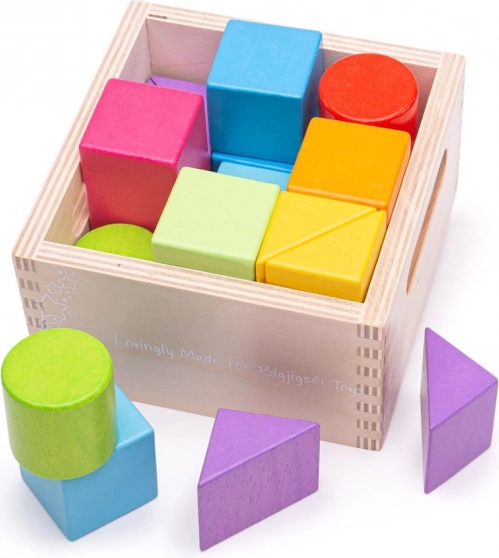 Gekleurde houten blokken voor kinderen van Bigjigs Toys
