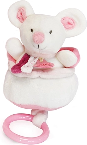 Pluchen muziekspeeltje Muis 20 cm
