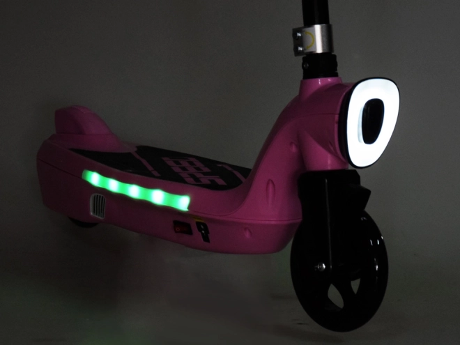 Elektrische step met LED verlichting – Roze