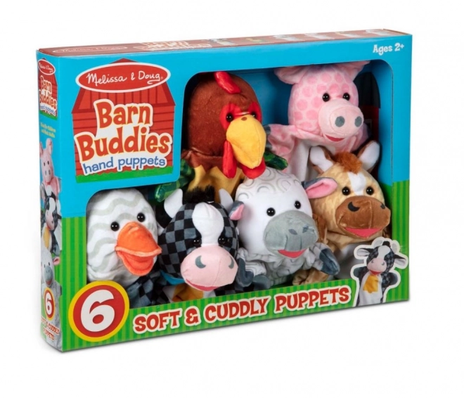 Handpoppen van de boerderij 6 stuks.