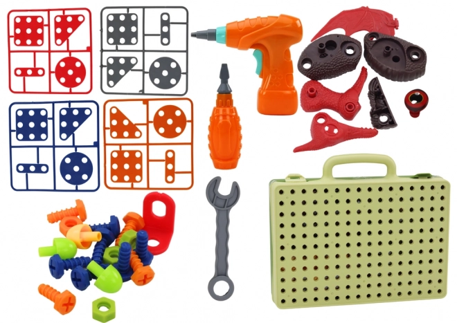 3D bouwpuzzel blokken DIY Dinosaurussen Demonteerbare boormachine