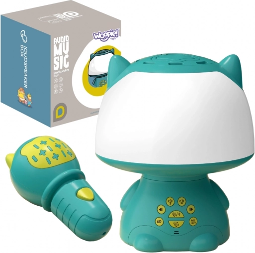 Woopie multifunctionele RGB-lamp met Bluetooth-luidspreker, karaoke en stemvervormer – turquoise