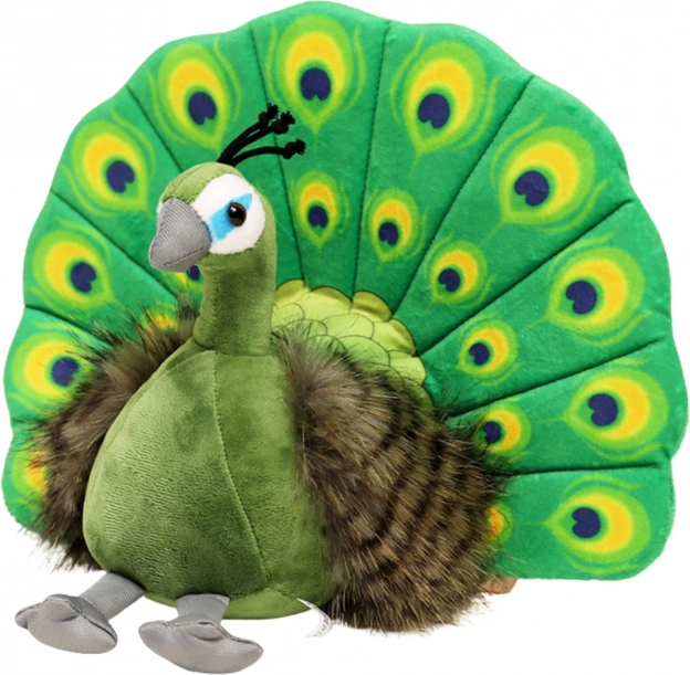 Pluchen speelgoed Elegante Pauw groen 30 cm