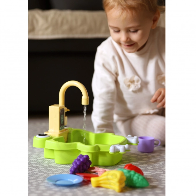 Woopie kinder gootsteen kikker met batterij en waterfunctie
