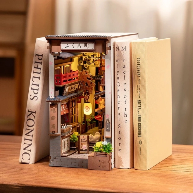 3D puzzel boekensteun Sakuralaan met wijn