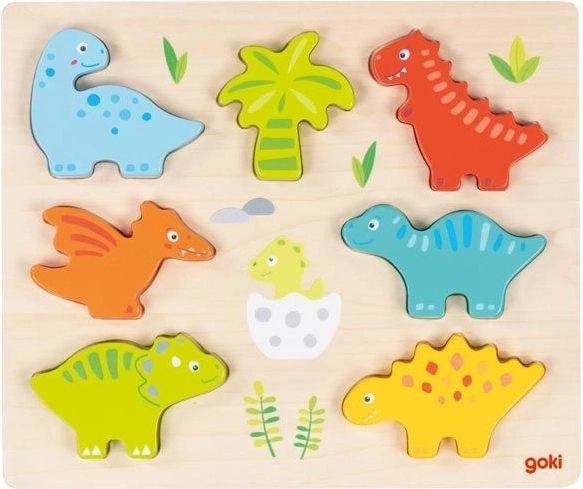 Houten inlegpuzzel Dinosaurussen