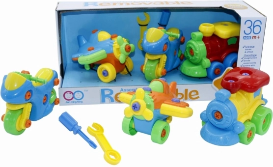 Schroefbare voertuigenset voor kinderen