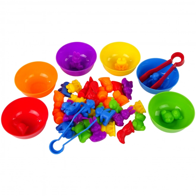 Vuiková montessori spel Leer tellen – Dierentuindieren