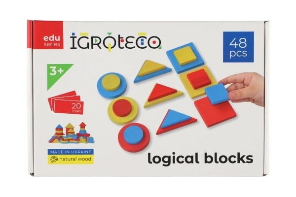 Houten logische blokken Dienes voor kinderen
