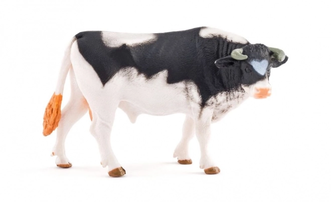 Tractor met aanhanger en stier met tuin