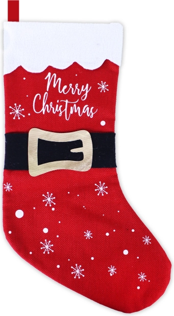 Kerstdecoratieve kous met gesp