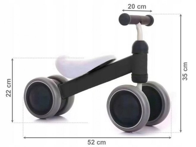 ECOTOYS Loopfiets MINI zwart
