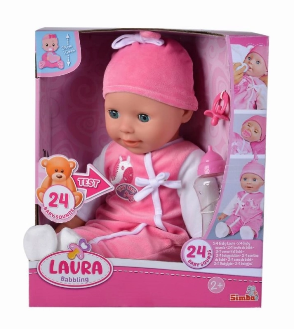 Pop Laura, 24 kindergeluiden, 38cm